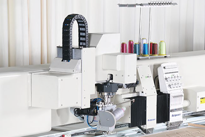 富怡全自動(dòng)旋轉(zhuǎn)機(jī)頭沖繡縫一體機(jī)(輕型6沖刀＋9色繡花+旋轉(zhuǎn)縫紉)